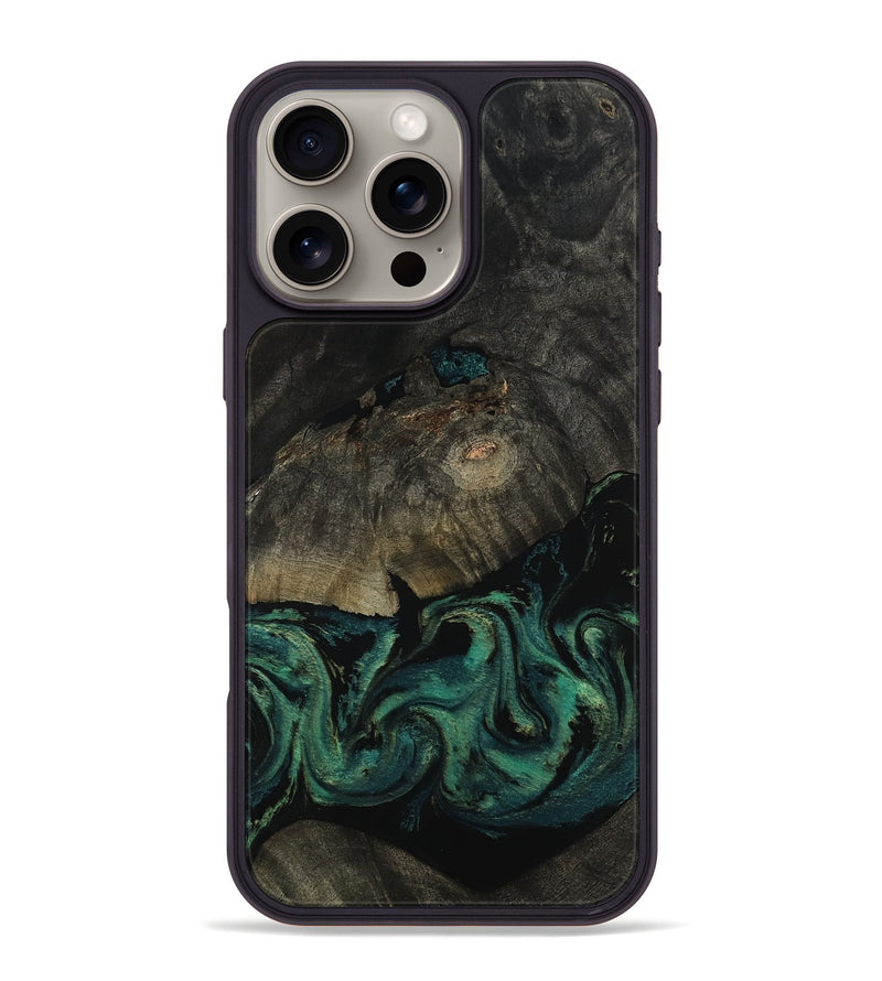 iPhone 16 Pro Max Wood Phone Case - Delaney (Green, 802076)