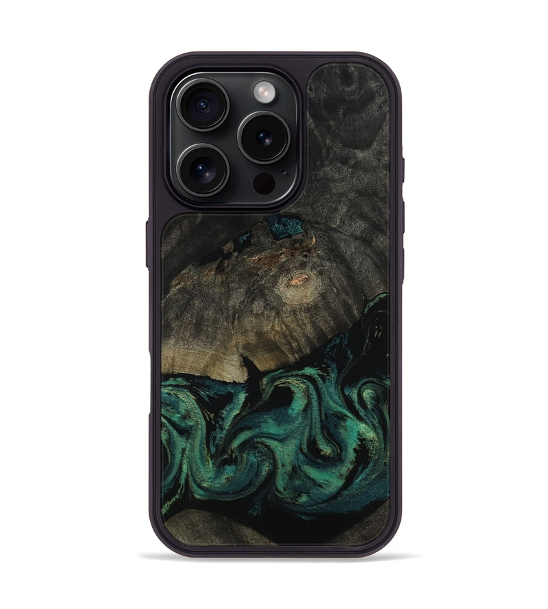 iPhone 16 Pro Wood Phone Case - Delaney (Green, 802076)