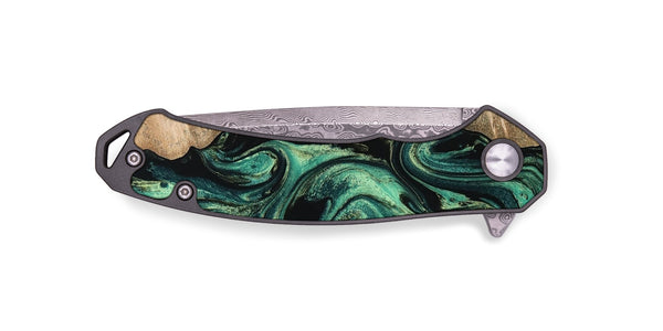 EDC Wood Pocket Knife - Ingrid (Green, 802077)