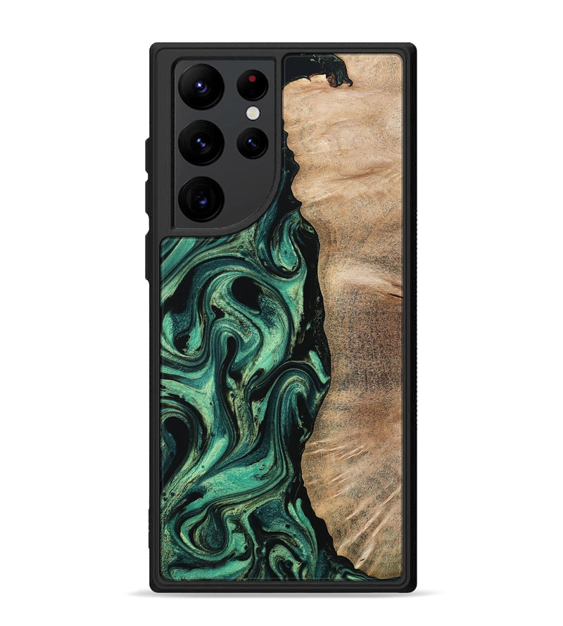 Galaxy S22 Ultra Wood Phone Case - Ingrid (Green, 802077)