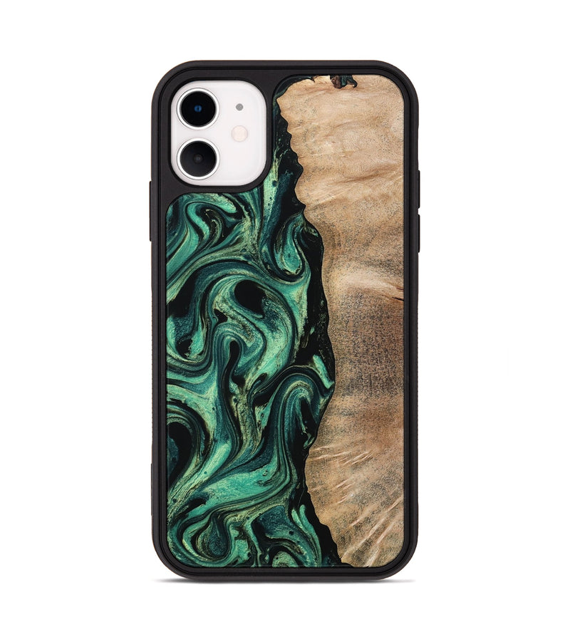 iPhone 11 Wood Phone Case - Ingrid (Green, 802077)