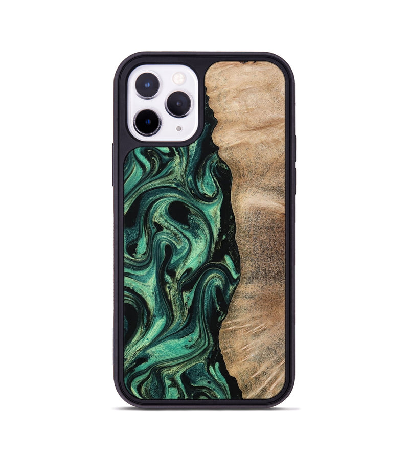 iPhone 11 Pro Wood Phone Case - Ingrid (Green, 802077)