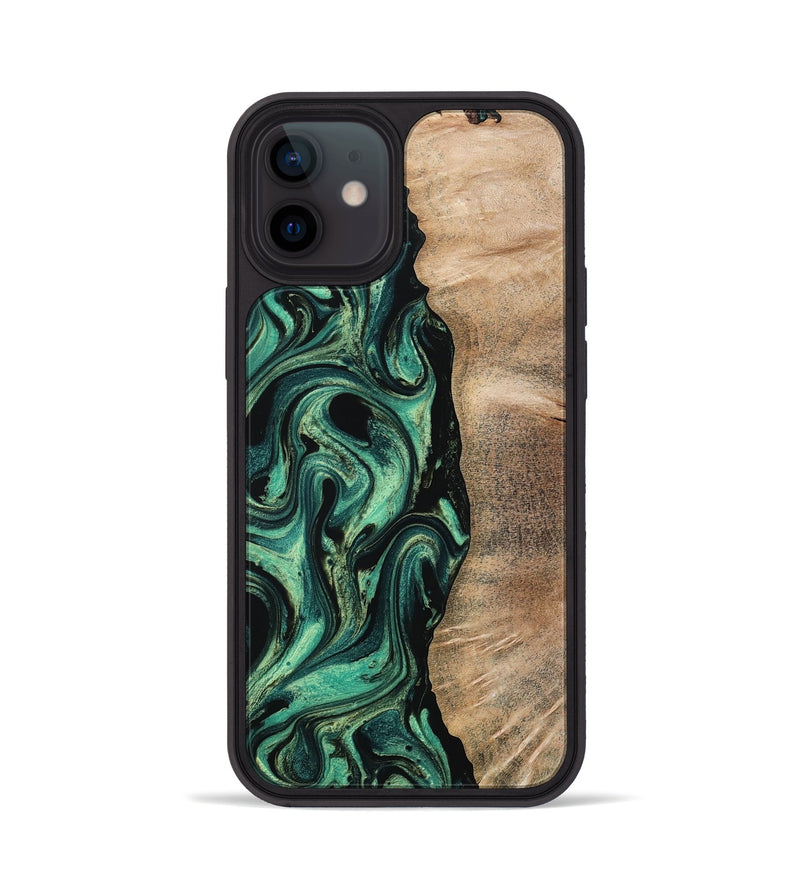 iPhone 12 Wood Phone Case - Ingrid (Green, 802077)