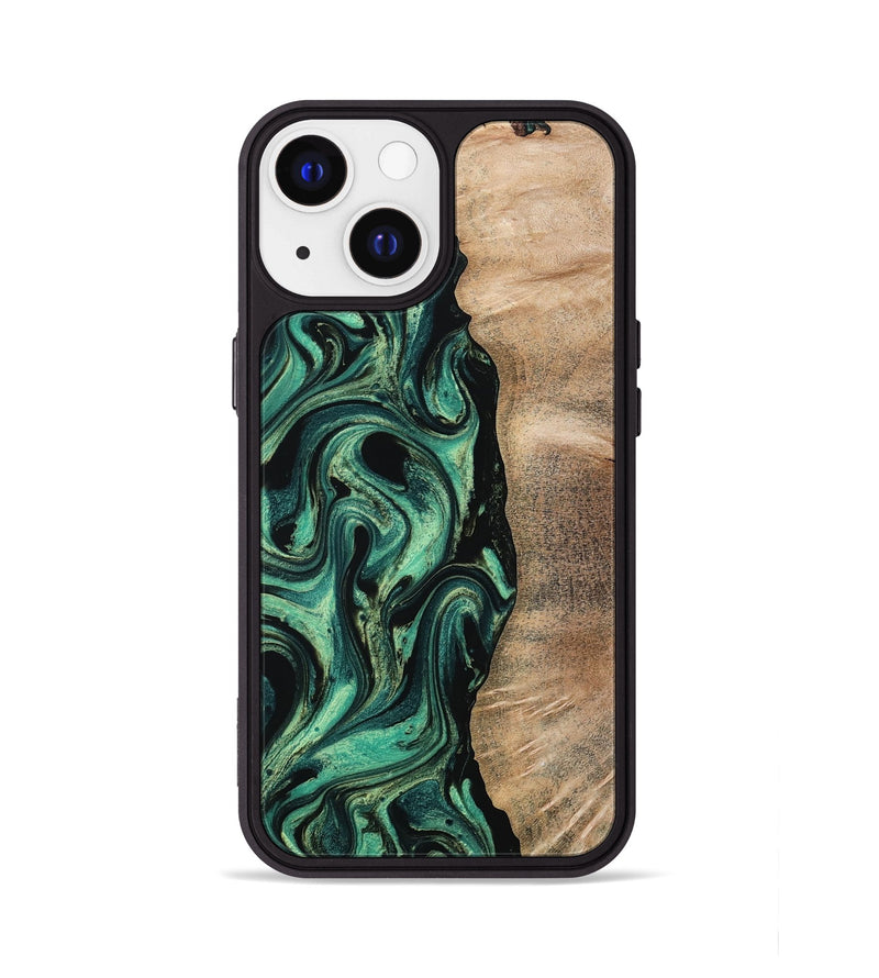 iPhone 13 Wood Phone Case - Ingrid (Green, 802077)