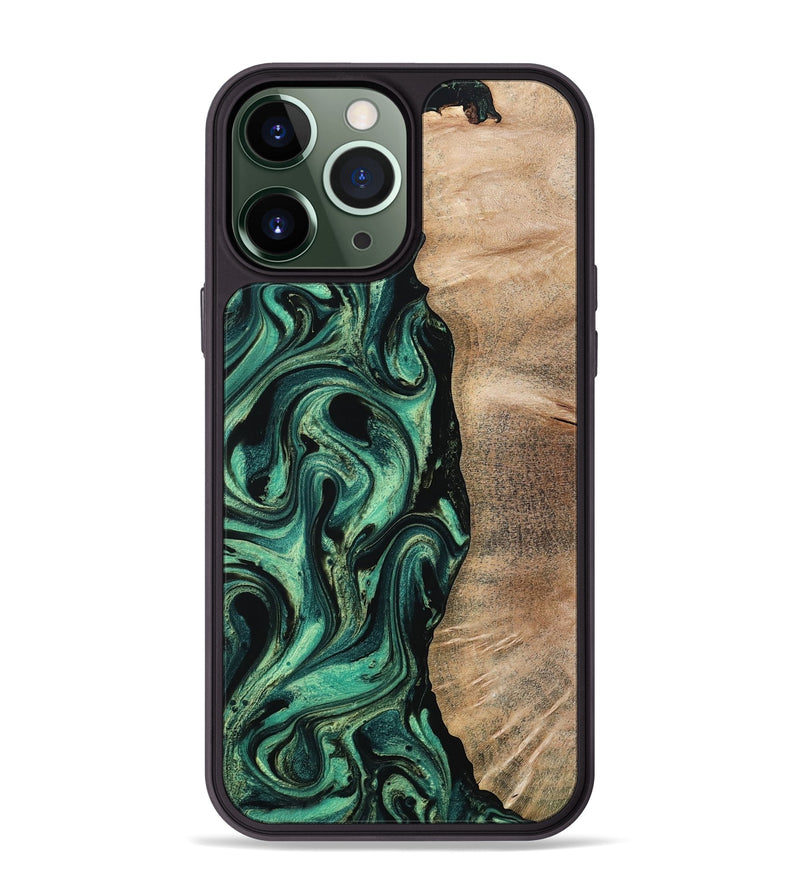 iPhone 13 Pro Max Wood Phone Case - Ingrid (Green, 802077)
