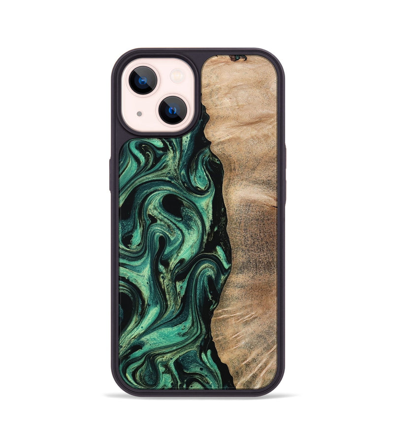iPhone 14 Wood Phone Case - Ingrid (Green, 802077)