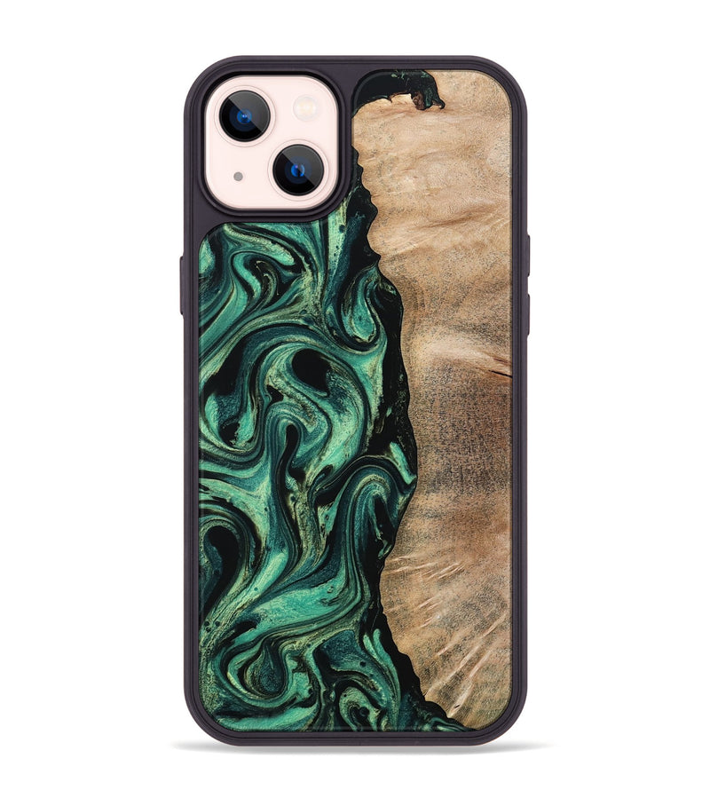 iPhone 14 Plus Wood Phone Case - Ingrid (Green, 802077)