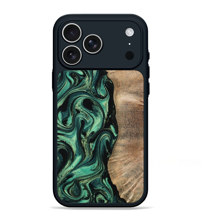iPhone 17 Pro Max Wood Phone Case - Ingrid (Green, 802077)