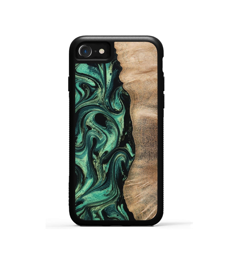 iPhone SE Wood Phone Case - Ingrid (Green, 802077)