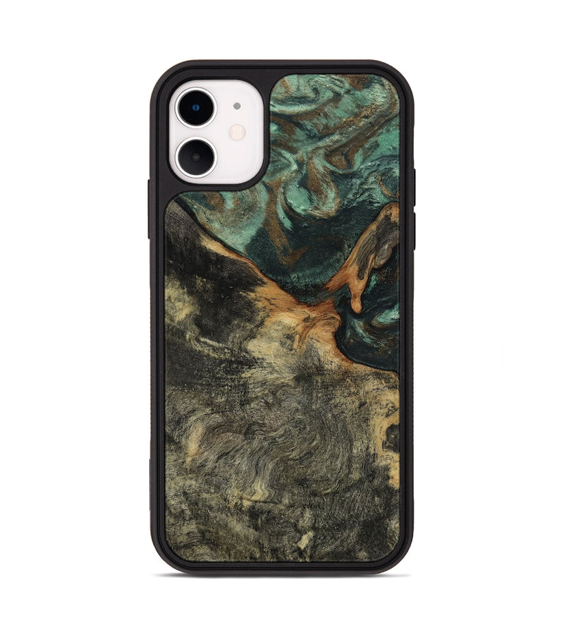 iPhone 11 Wood Phone Case - Natalie (Green, 802078)
