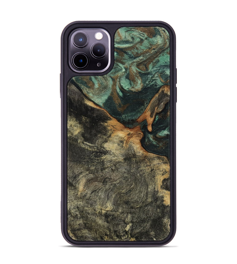iPhone 11 Pro Max Wood Phone Case - Natalie (Green, 802078)