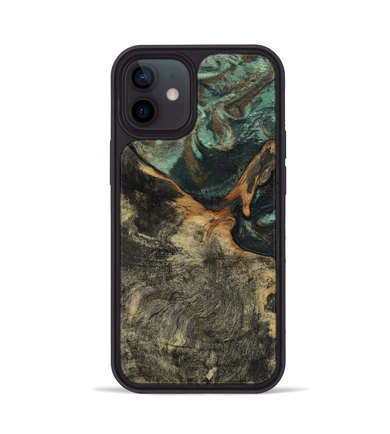 iPhone 12 Wood Phone Case - Natalie (Green, 802078)