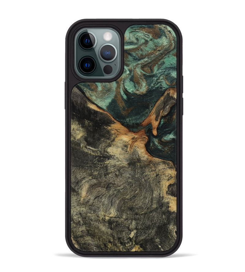 iPhone 12 Pro Max Wood Phone Case - Natalie (Green, 802078)