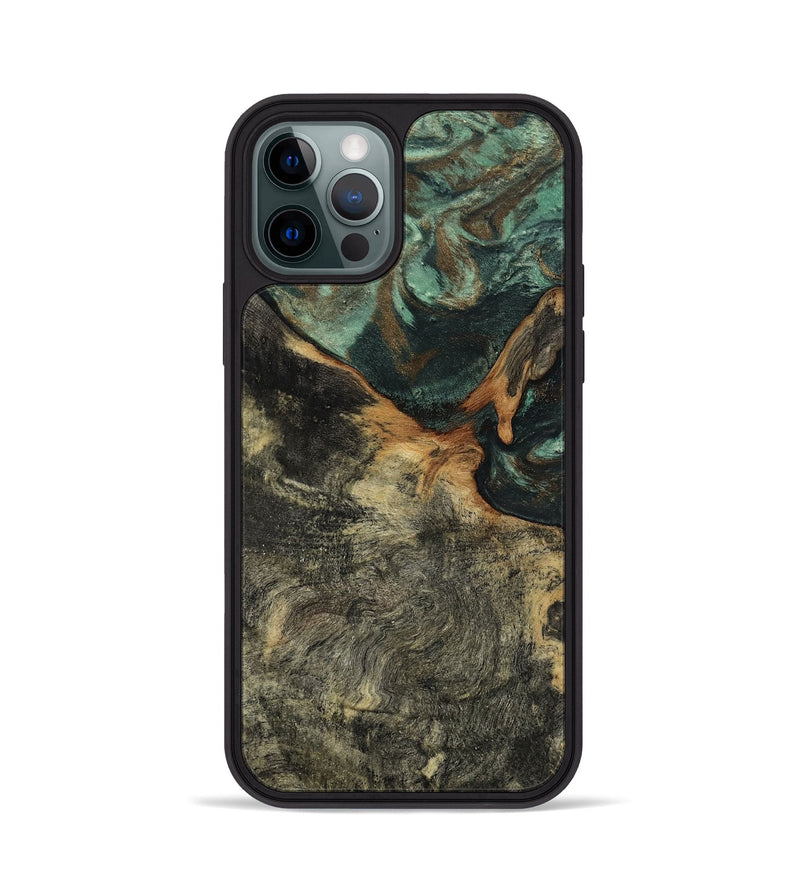 iPhone 12 Pro Wood Phone Case - Natalie (Green, 802078)