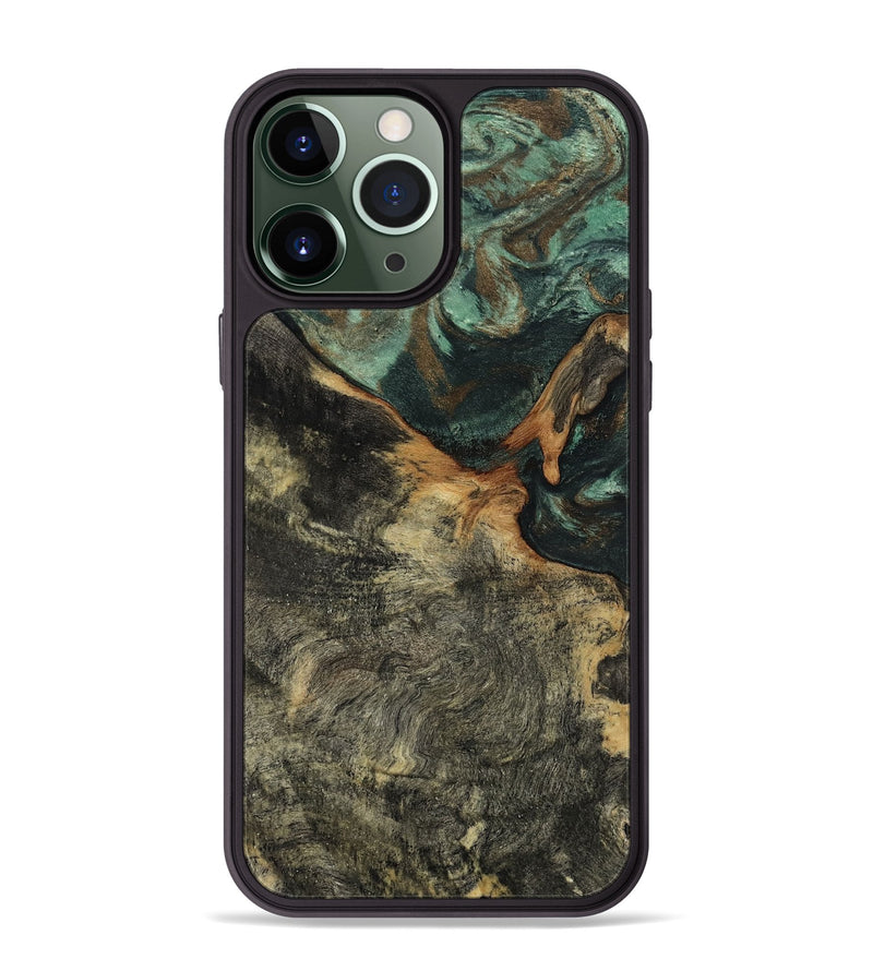 iPhone 13 Pro Max Wood Phone Case - Natalie (Green, 802078)