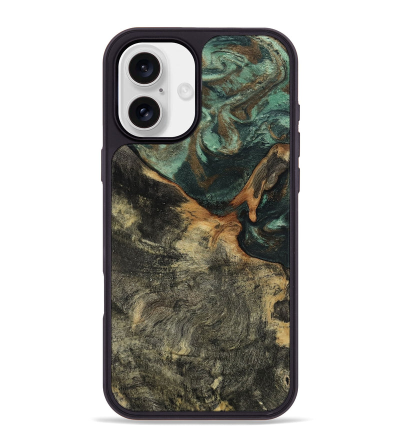 iPhone 16 Plus Wood Phone Case - Natalie (Green, 802078)