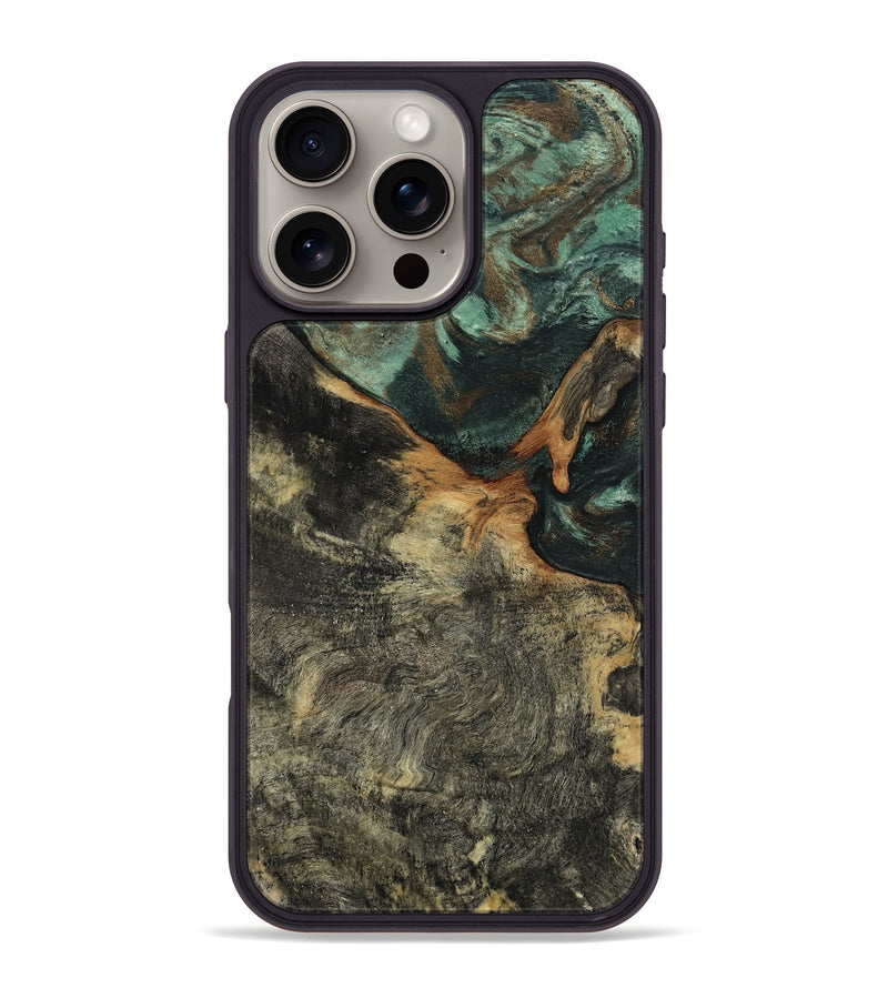 iPhone 16 Pro Max Wood Phone Case - Natalie (Green, 802078)