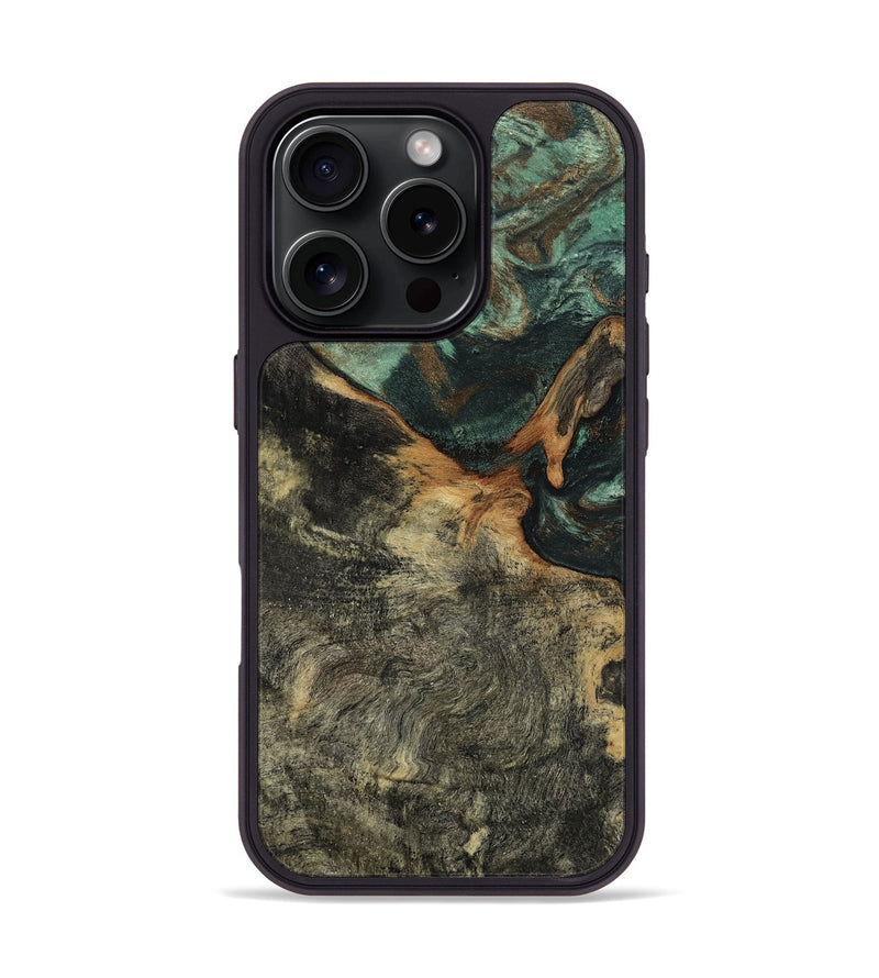 iPhone 16 Pro Wood Phone Case - Natalie (Green, 802078)