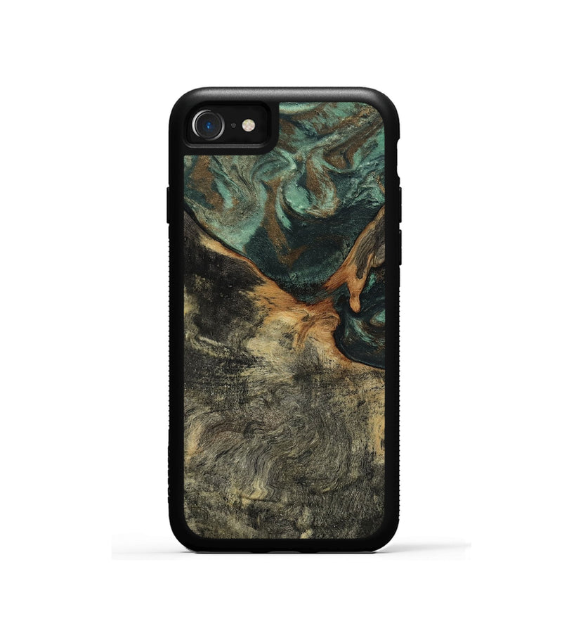 iPhone SE Wood Phone Case - Natalie (Green, 802078)
