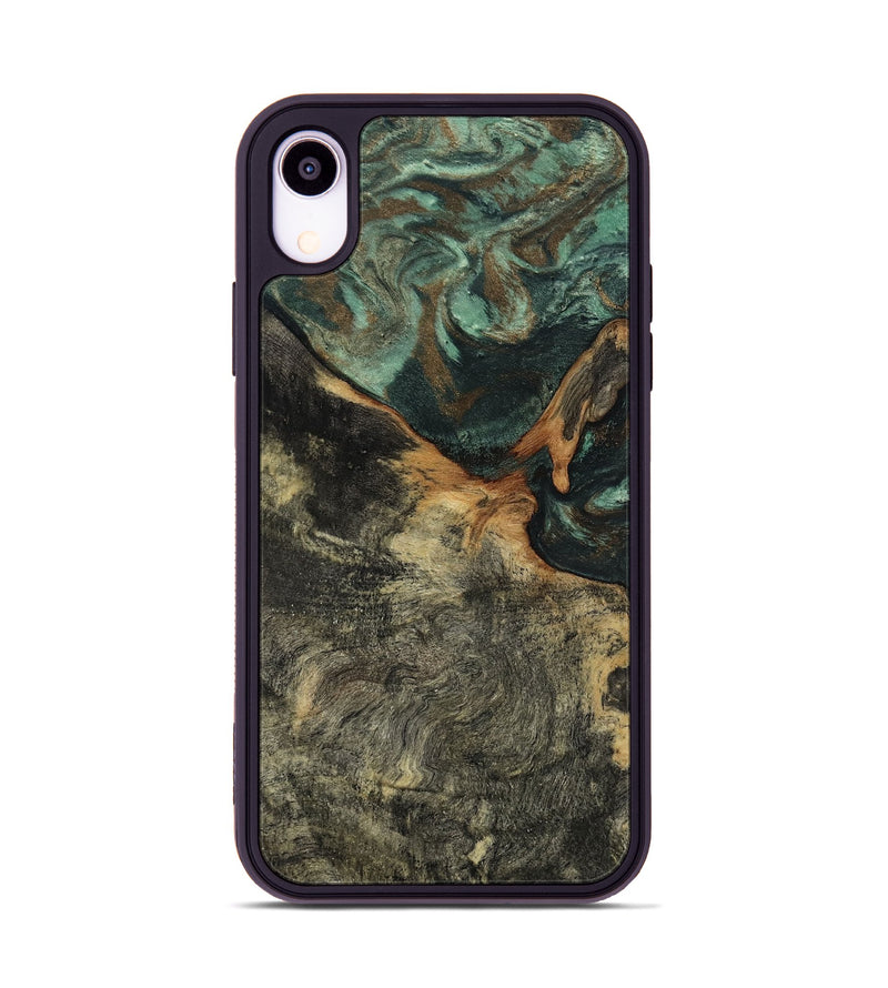 iPhone Xr Wood Phone Case - Natalie (Green, 802078)