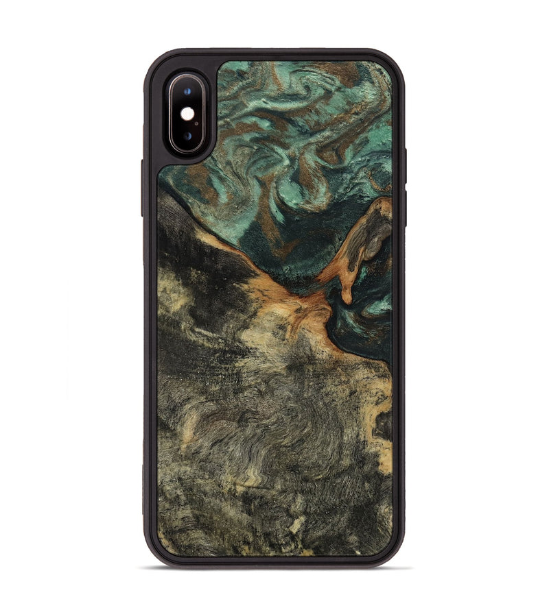 iPhone Xs Max Wood Phone Case - Natalie (Green, 802078)