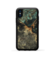 iPhone Xs Wood Phone Case - Natalie (Green, 802078)