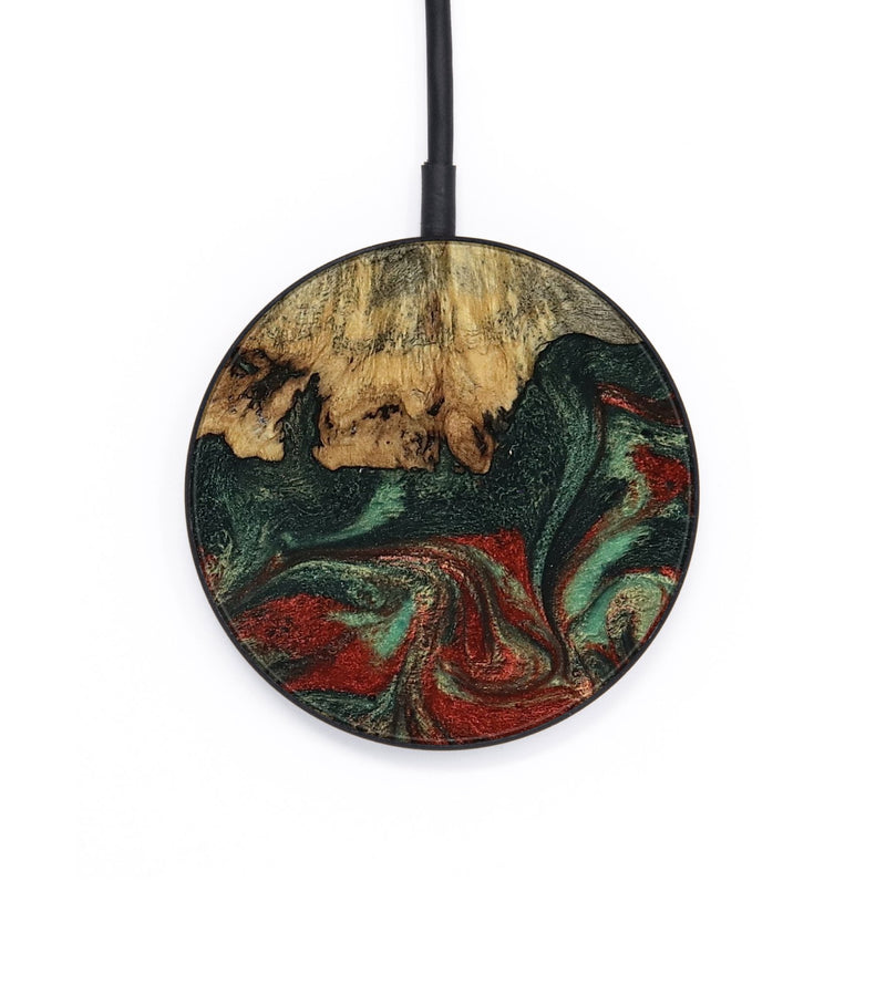 Circle Wood Wireless Charger - Oaklynn (Green, 802079)