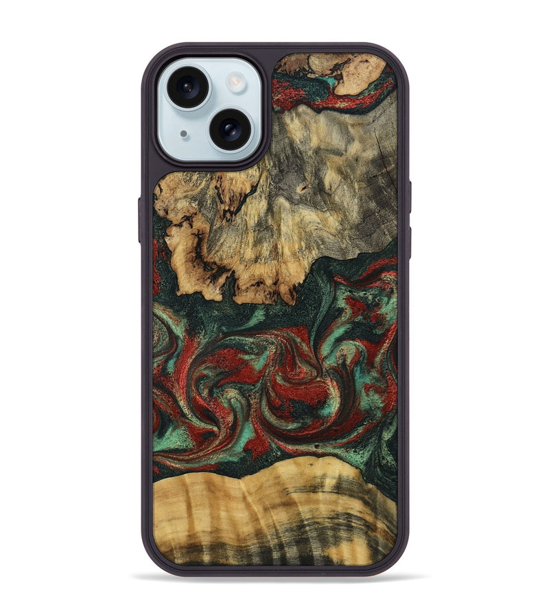 iPhone 15 Plus Wood Phone Case - Oaklynn (Green, 802079)