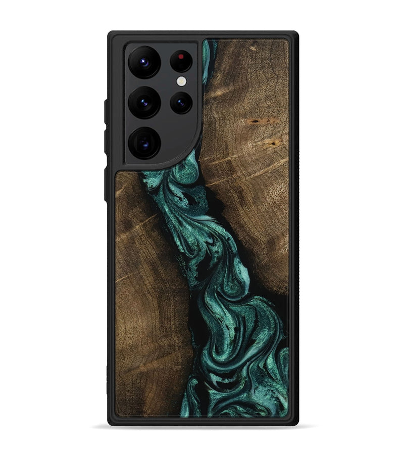 Galaxy S22 Ultra Wood Phone Case - Bernice (Green, 802080)