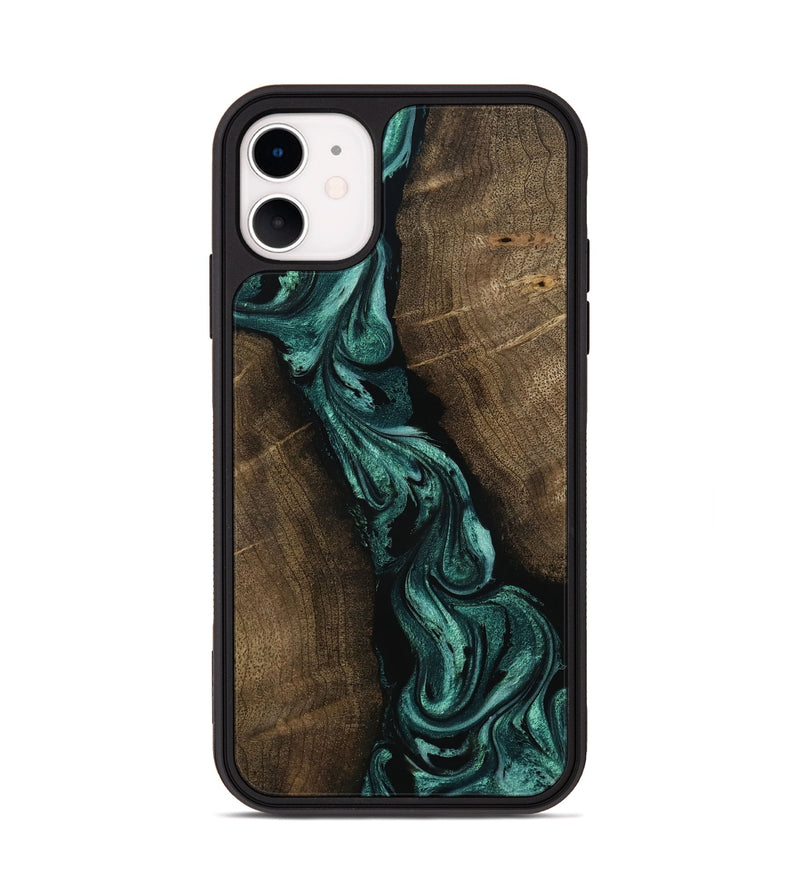 iPhone 11 Wood Phone Case - Bernice (Green, 802080)