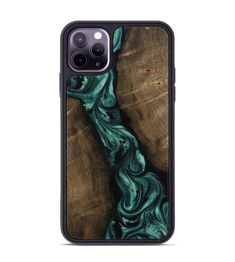iPhone 11 Pro Max Wood Phone Case - Bernice (Green, 802080)