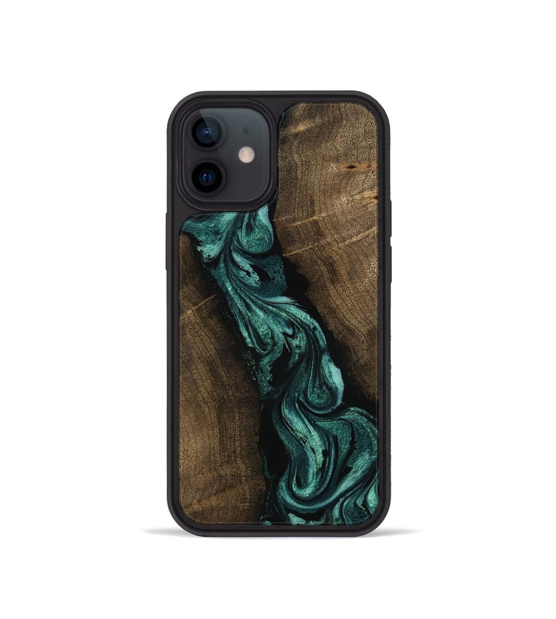 iPhone 12 mini Wood Phone Case - Bernice (Green, 802080)