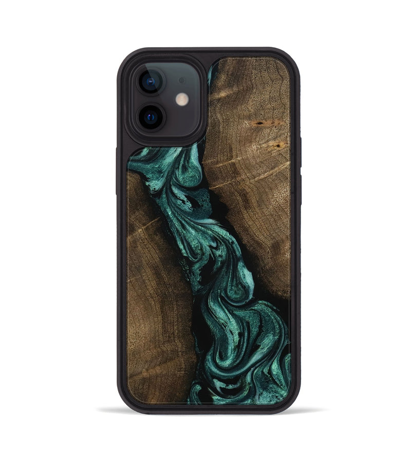 iPhone 12 Wood Phone Case - Bernice (Green, 802080)