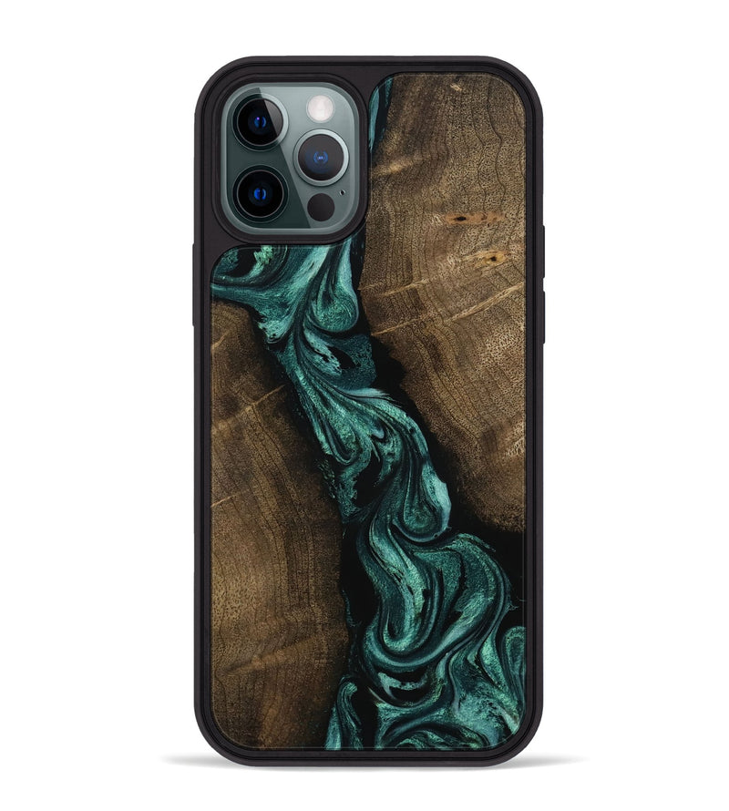 iPhone 12 Pro Max Wood Phone Case - Bernice (Green, 802080)