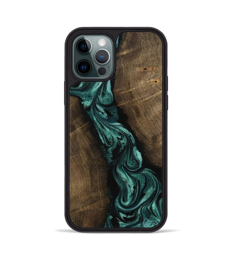 iPhone 12 Pro Wood Phone Case - Bernice (Green, 802080)