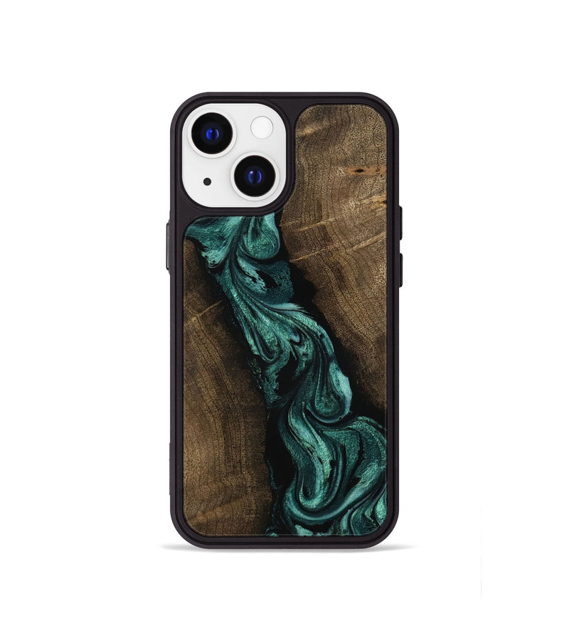 iPhone 13 mini Wood Phone Case - Bernice (Green, 802080)