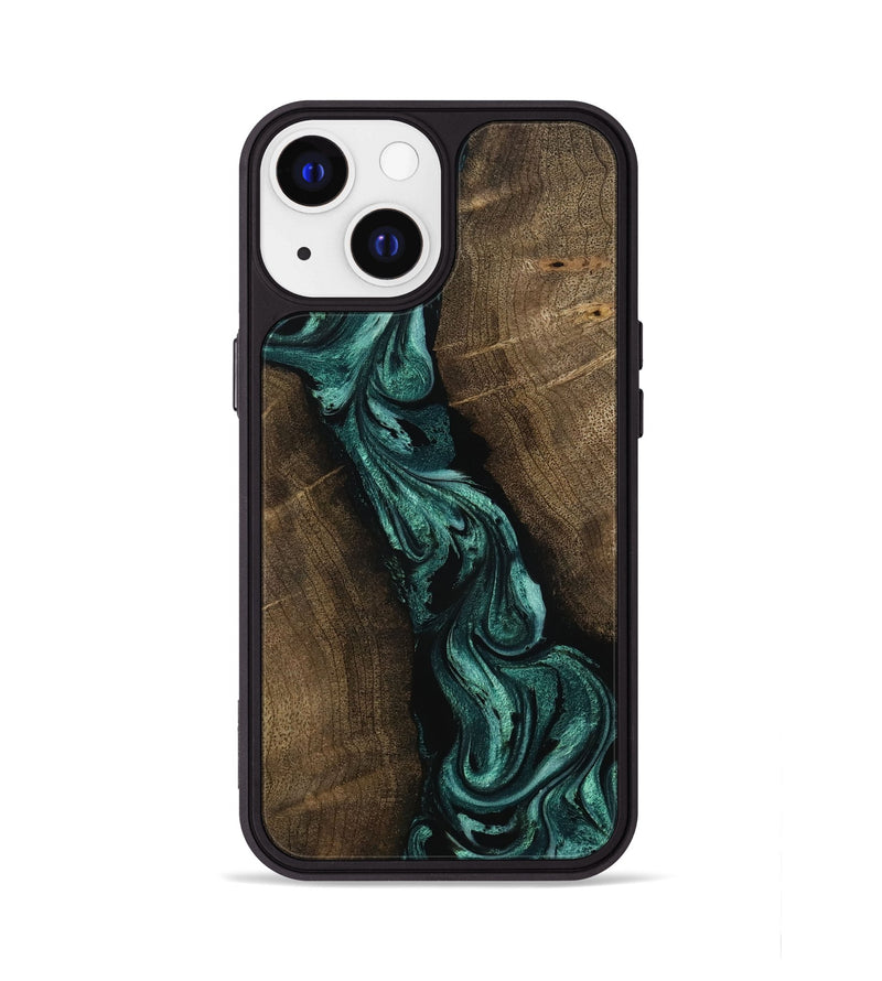iPhone 13 Wood Phone Case - Bernice (Green, 802080)