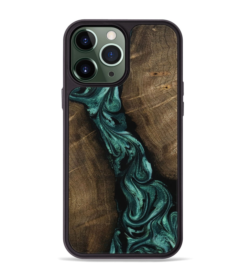 iPhone 13 Pro Max Wood Phone Case - Bernice (Green, 802080)