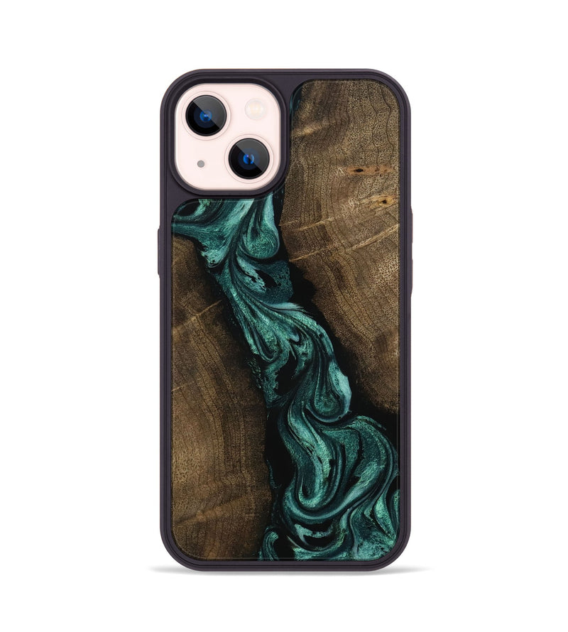 iPhone 14 Wood Phone Case - Bernice (Green, 802080)