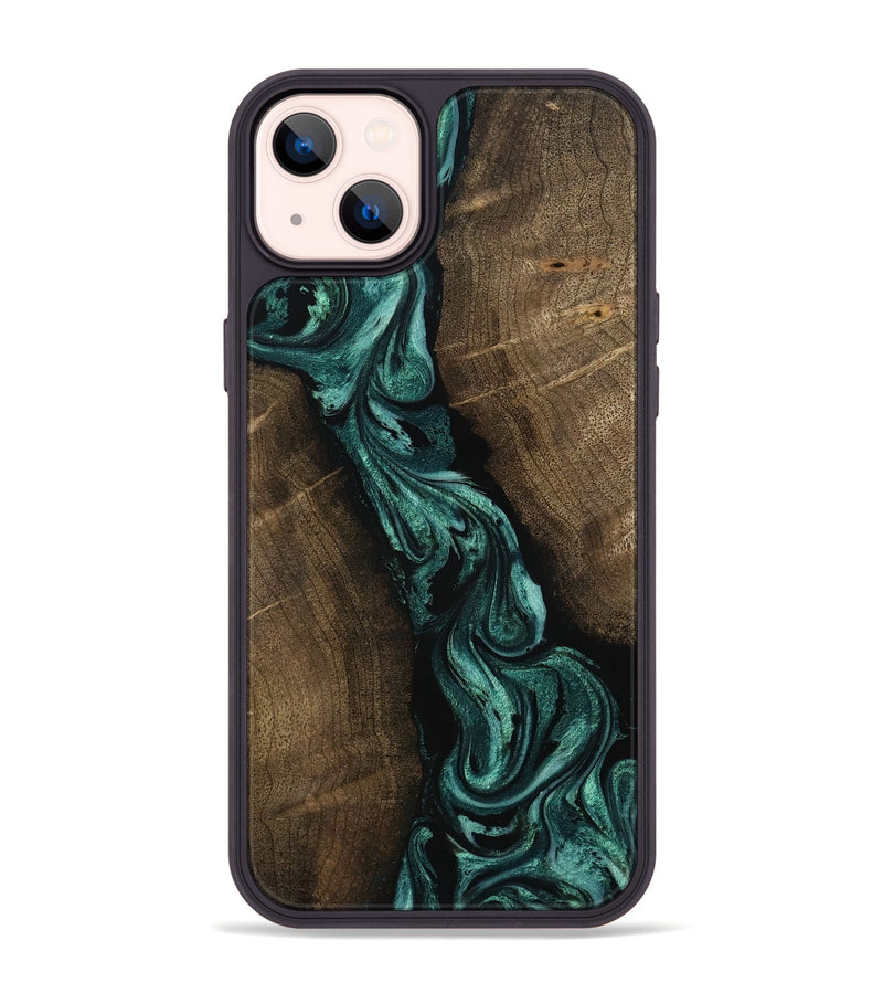 iPhone 14 Plus Wood Phone Case - Bernice (Green, 802080)