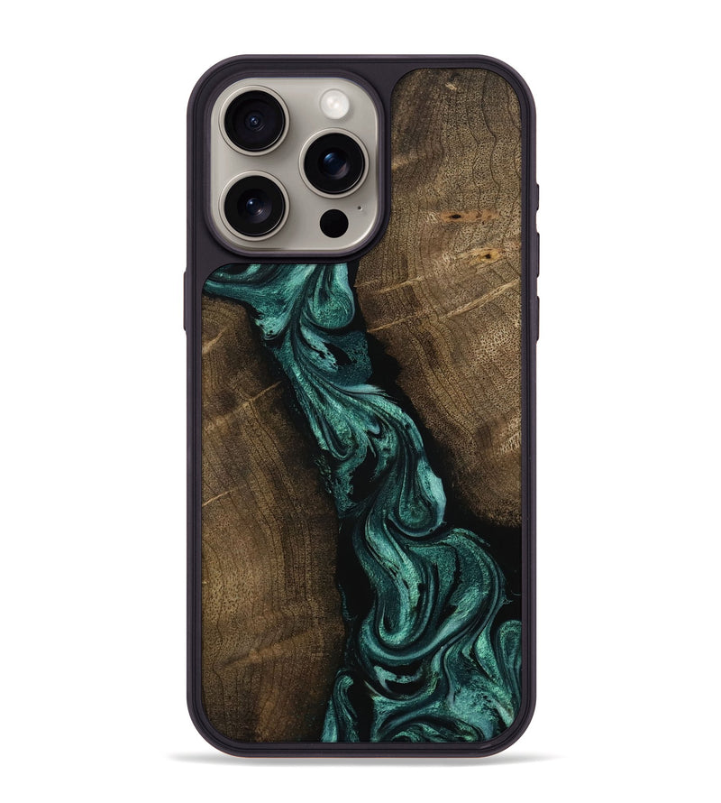 iPhone 15 Pro Max Wood Phone Case - Bernice (Green, 802080)