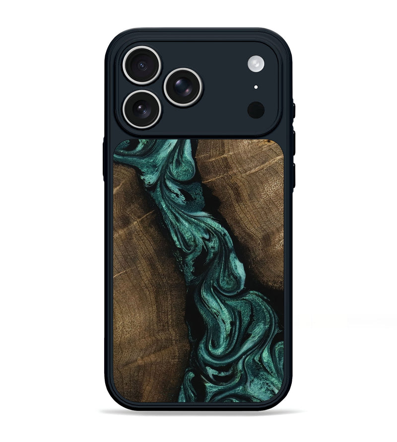 iPhone 17 Pro Max Wood Phone Case - Bernice (Green, 802080)