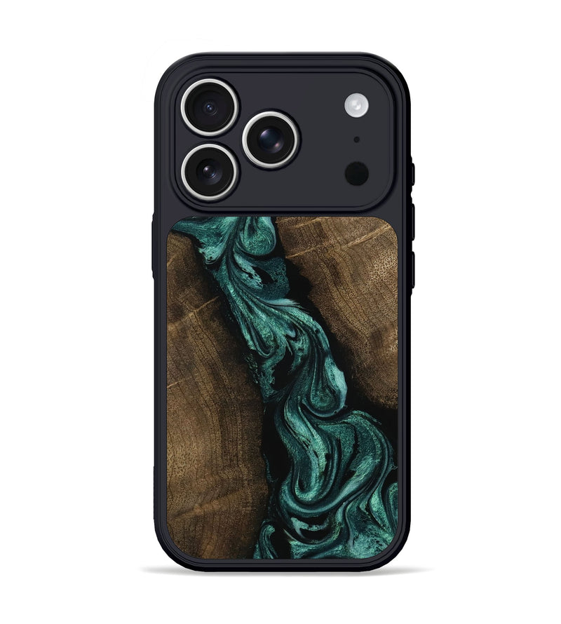 iPhone 17 Pro Wood Phone Case - Bernice (Green, 802080)