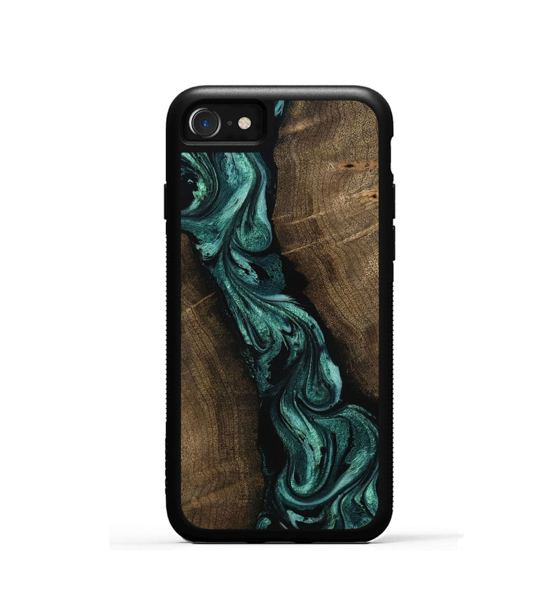 iPhone SE Wood Phone Case - Bernice (Green, 802080)