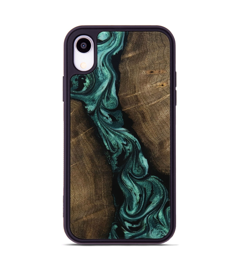 iPhone Xr Wood Phone Case - Bernice (Green, 802080)
