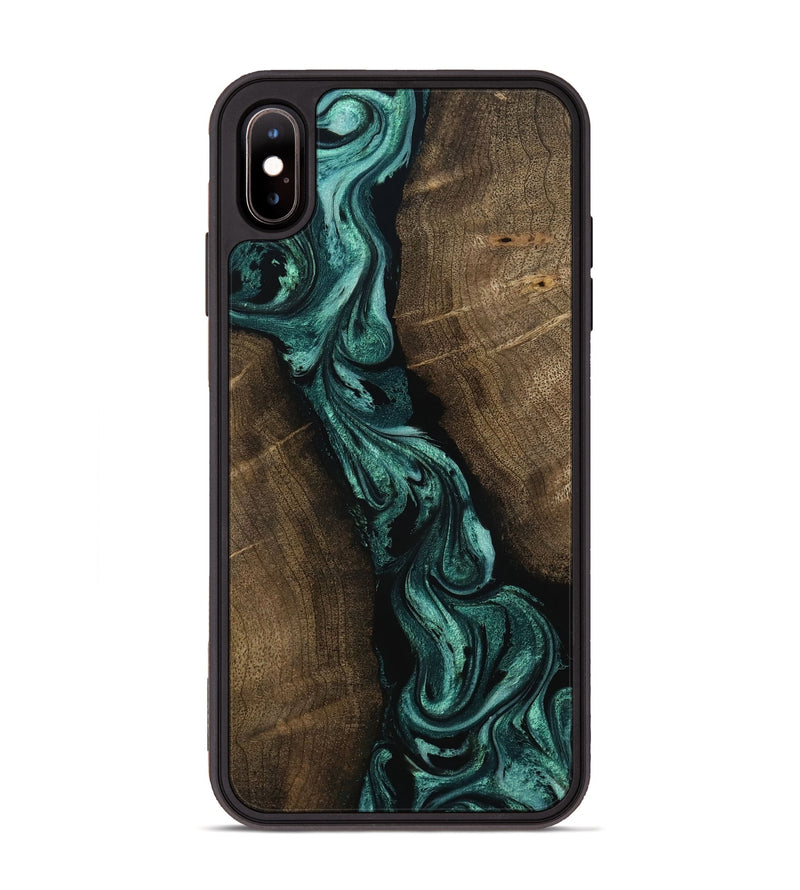 iPhone Xs Max Wood Phone Case - Bernice (Green, 802080)