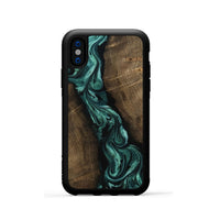 iPhone Xs Wood Phone Case - Bernice (Green, 802080)