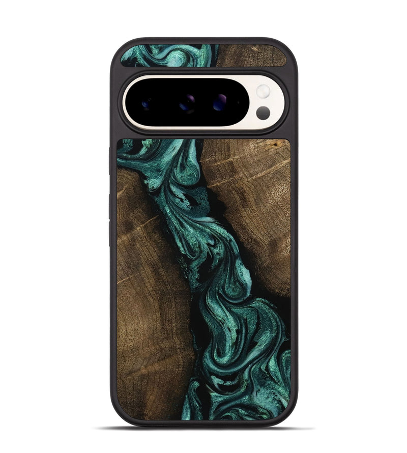 Pixel 9 Wood Phone Case - Bernice (Green, 802080)