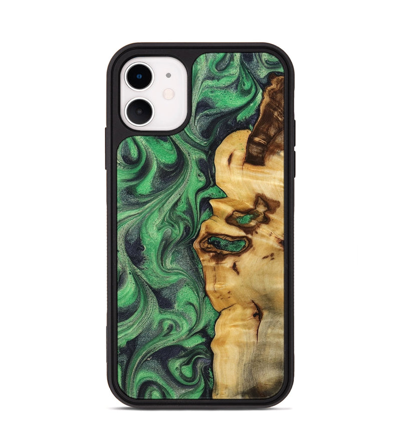 iPhone 11 Wood Phone Case - Kevin (Green, 802081)
