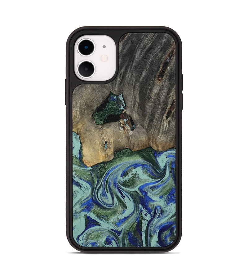 iPhone 11 Wood Phone Case - Lawanda (Green, 802082)
